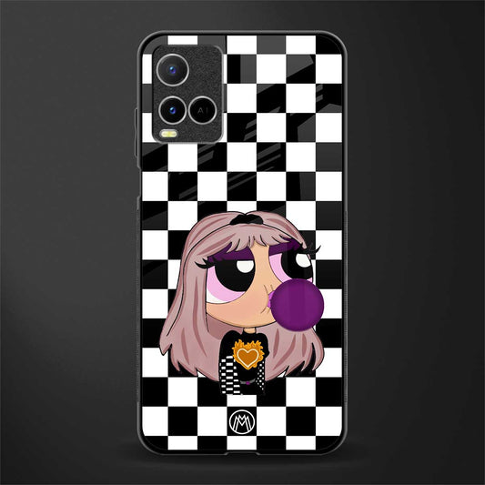 sassy chic powerpuff girls glass case for vivo y33s vivo y33t image