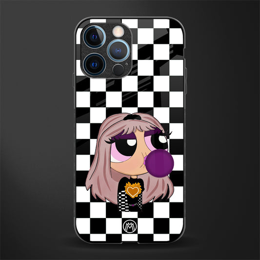 sassy chic powerpuff girls glass case for iphone 12 pro image