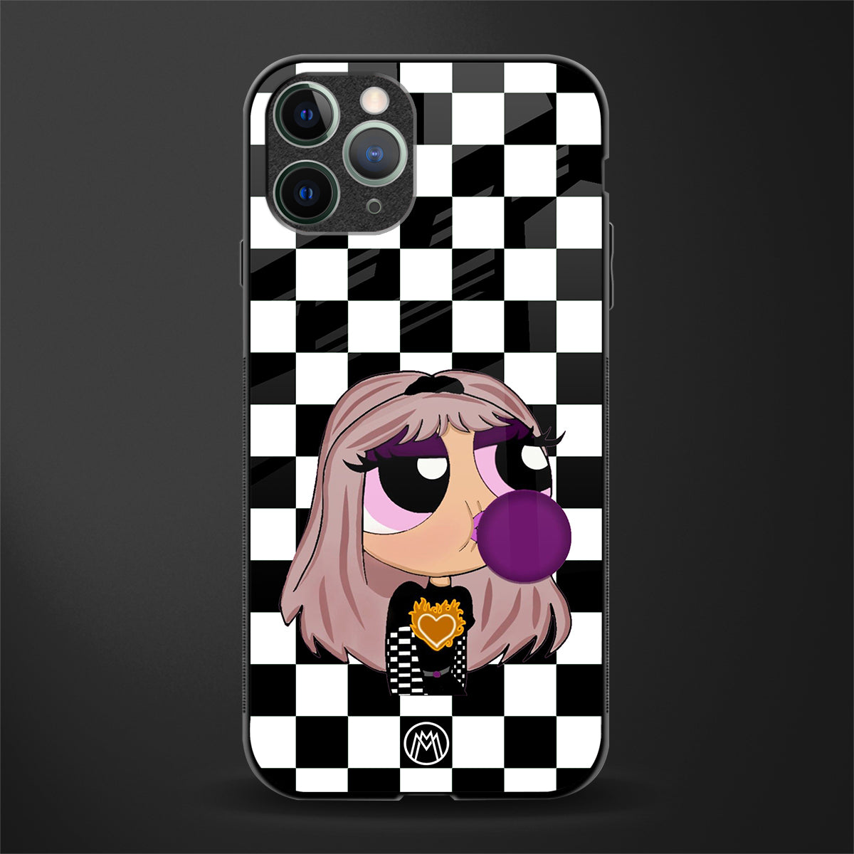 sassy chic powerpuff girls glass case for iphone 11 pro max image
