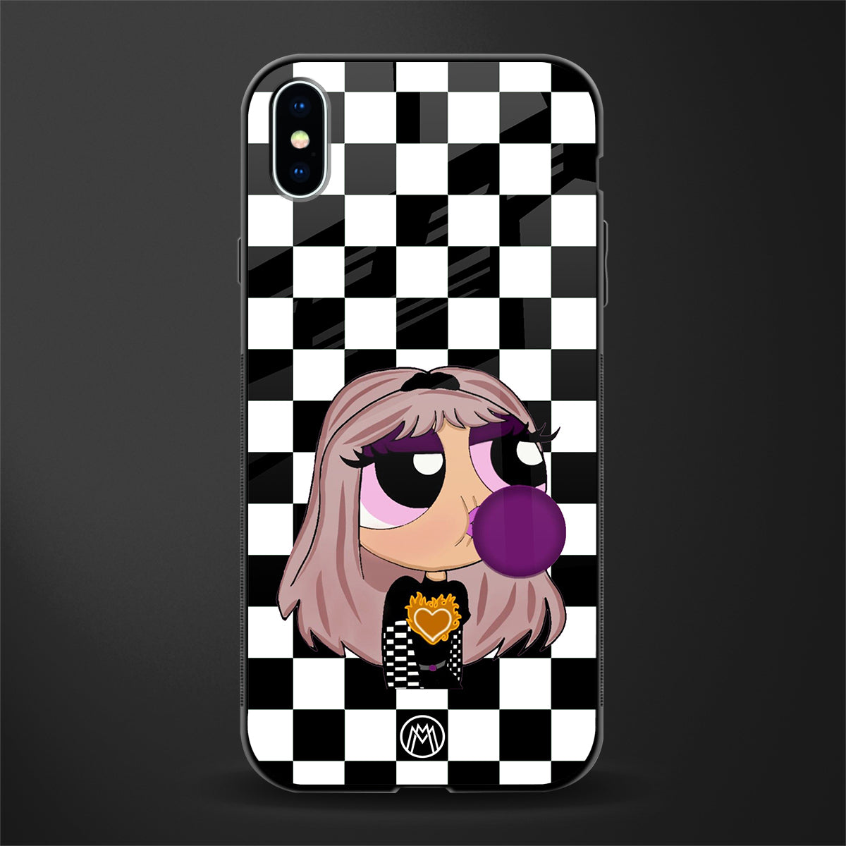 sassy chic powerpuff girls glass case for iphone xs max image