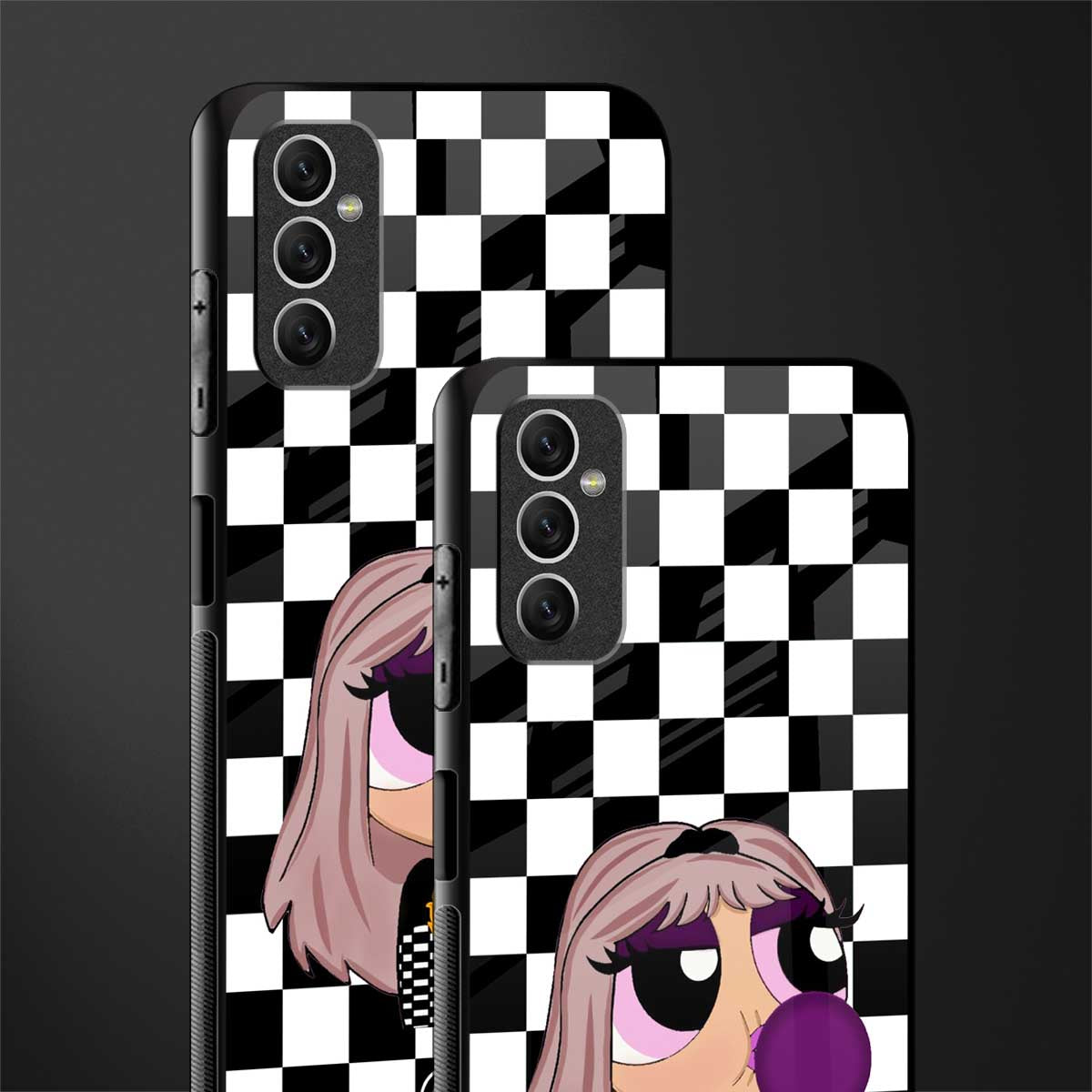 sassy chic powerpuff girls glass case for samsung galaxy m52 5g image-2