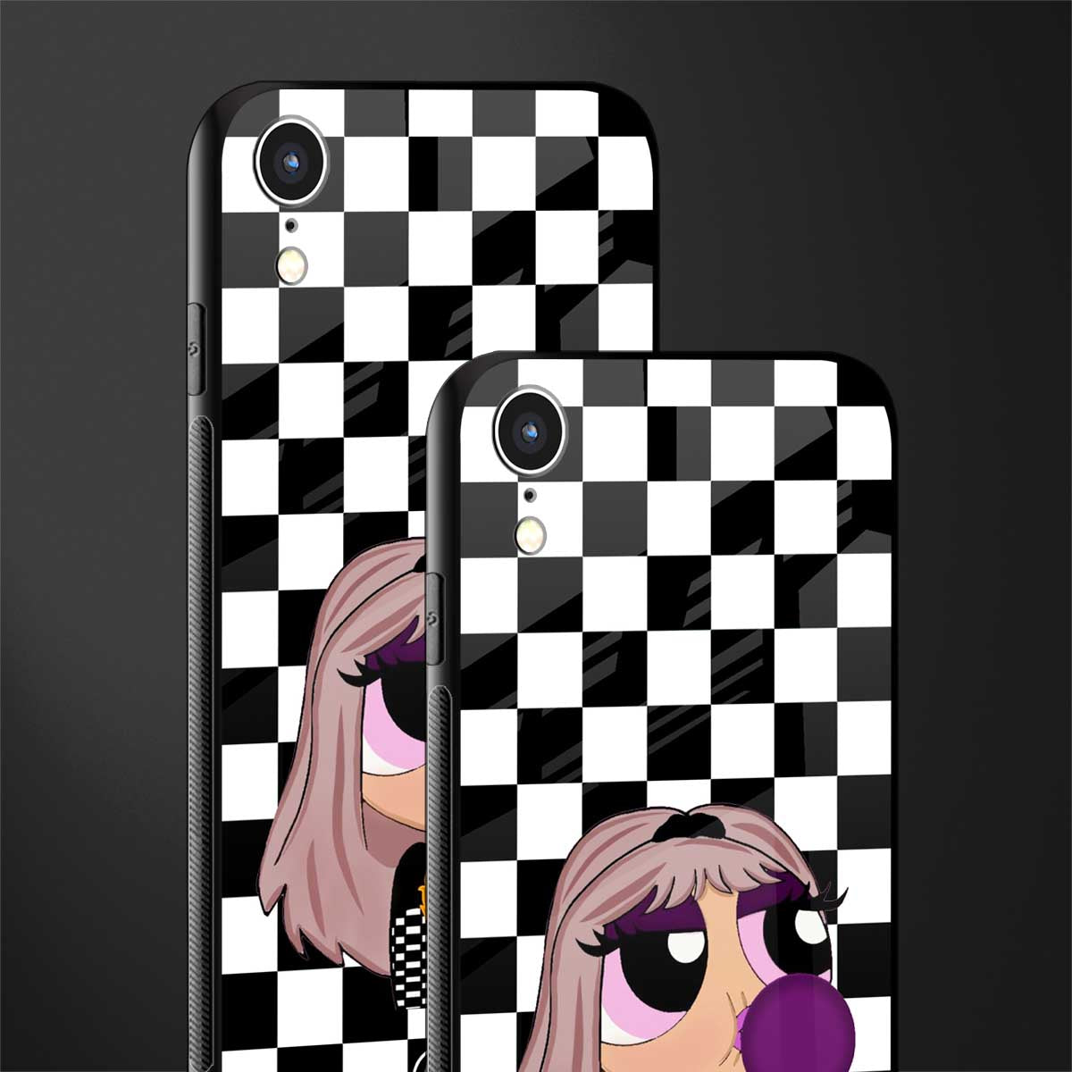 sassy chic powerpuff girls glass case for iphone xr image-2