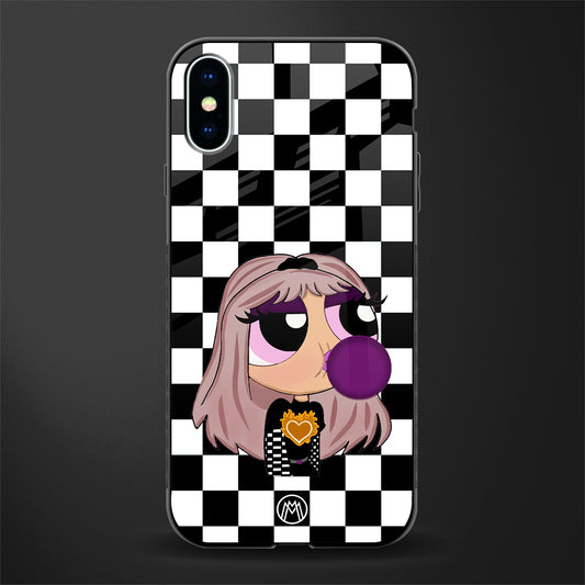 sassy chic powerpuff girls glass case for iphone xs image