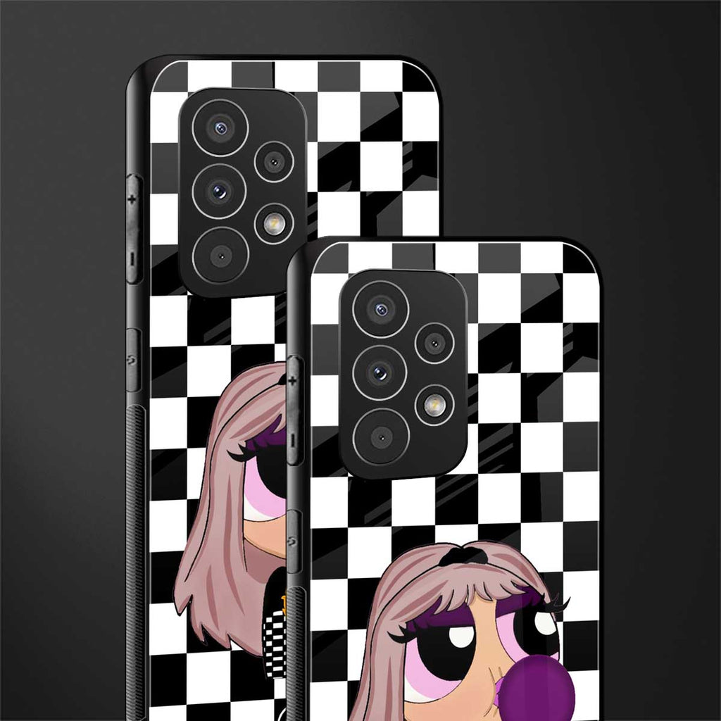 sassy chic powerpuff girls back phone cover | glass case for samsung galaxy a73 5g