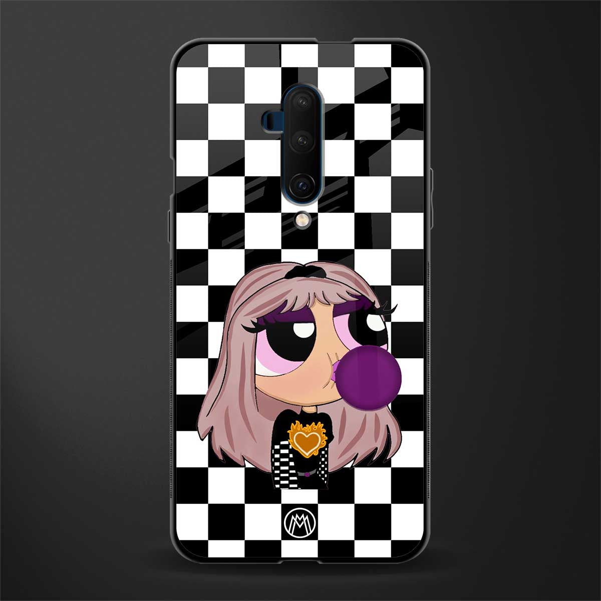 sassy chic powerpuff girls glass case for oneplus 7t pro image