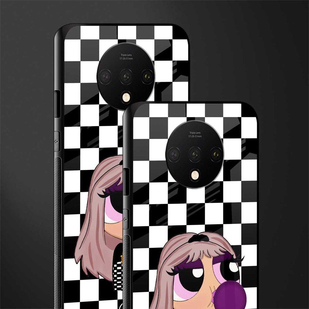 sassy chic powerpuff girls glass case for oneplus 7t image-2