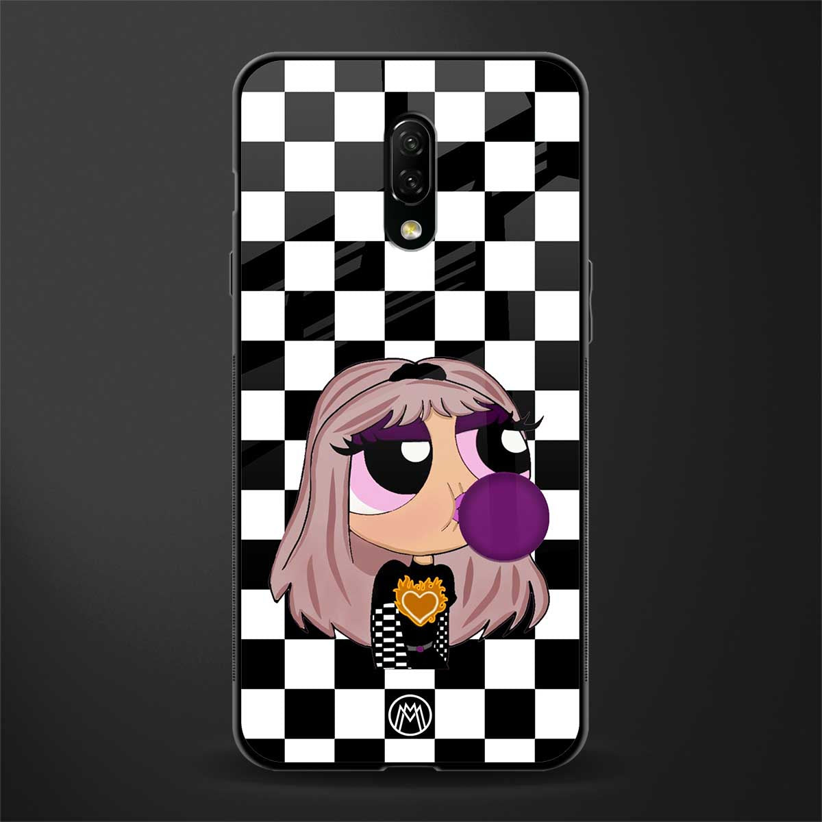 sassy chic powerpuff girls glass case for oneplus 7 image