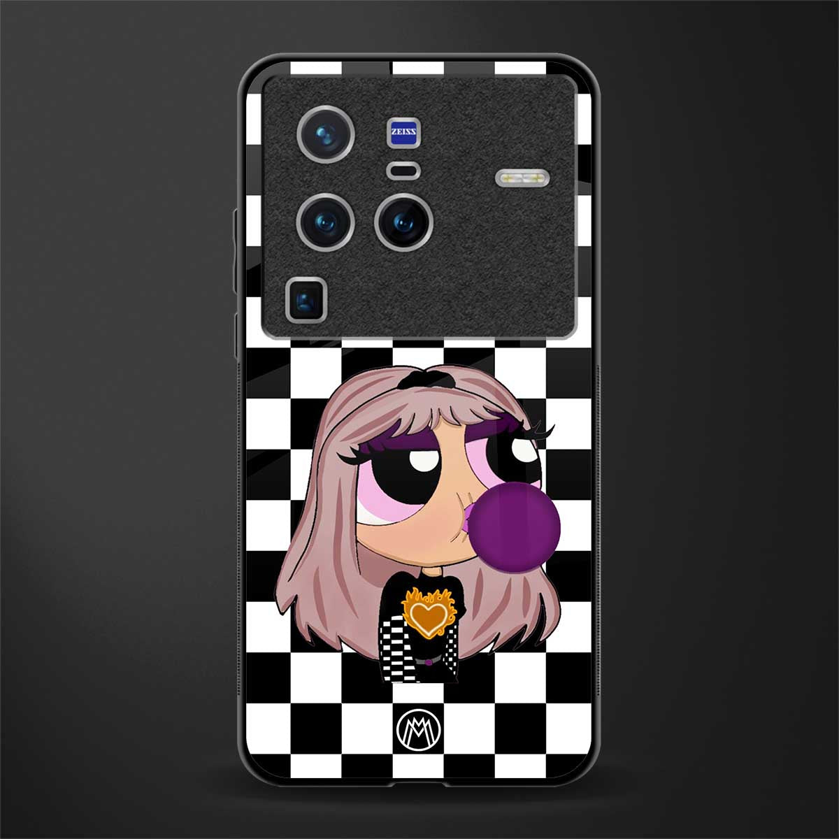 sassy chic powerpuff girls glass case for vivo x80 pro 5g image