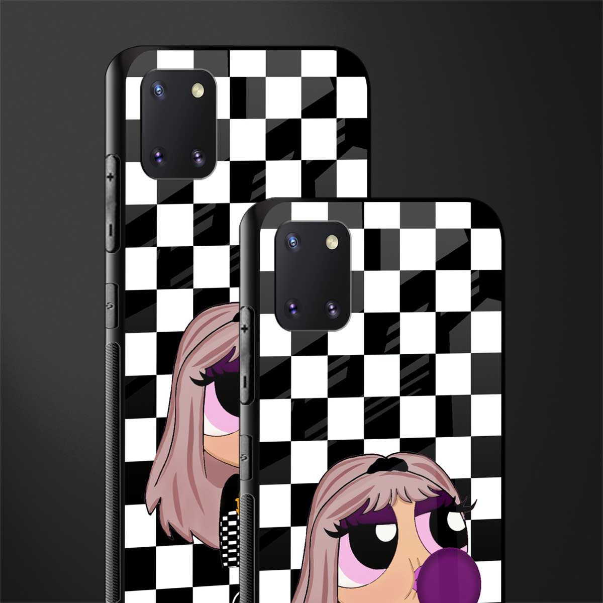 sassy chic powerpuff girls glass case for samsung a81 image-2