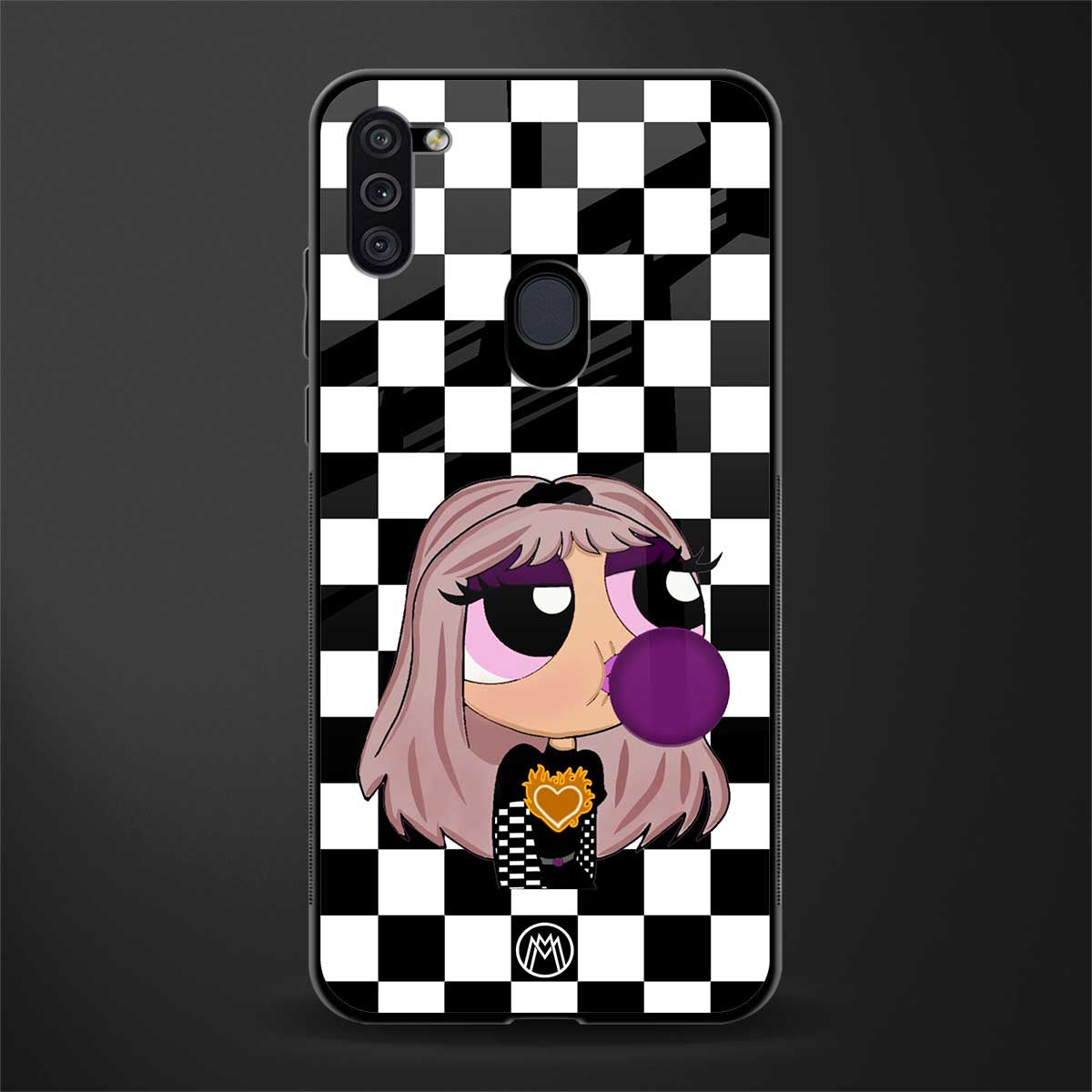 sassy chic powerpuff girls glass case for samsung a11 image