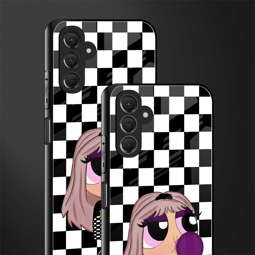 sassy chic powerpuff girls back phone cover | glass case for samsun galaxy a24 4g