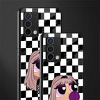 sassy chic powerpuff girls back phone cover | glass case for oppo a74 4g