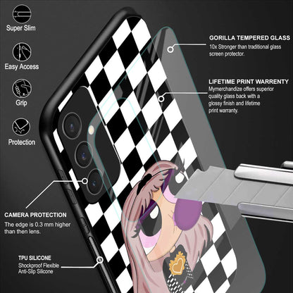 sassy chic powerpuff girls back phone cover | glass case for samsung galaxy s23 fe 5g