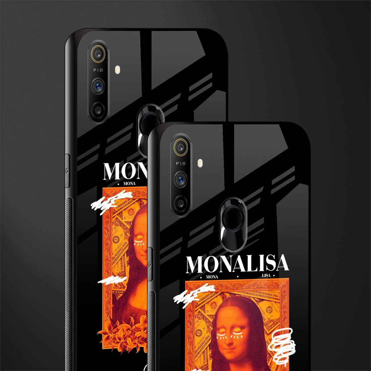 sassy mona lisa glass case for realme narzo 20a image-2