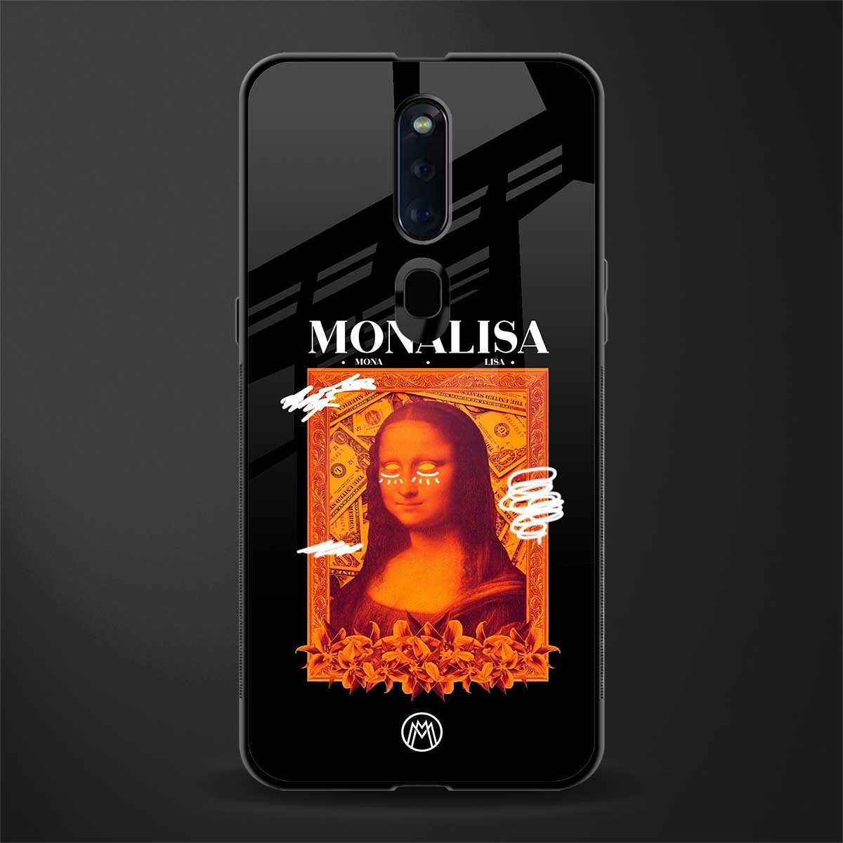 sassy mona lisa glass case for oppo f11 pro image