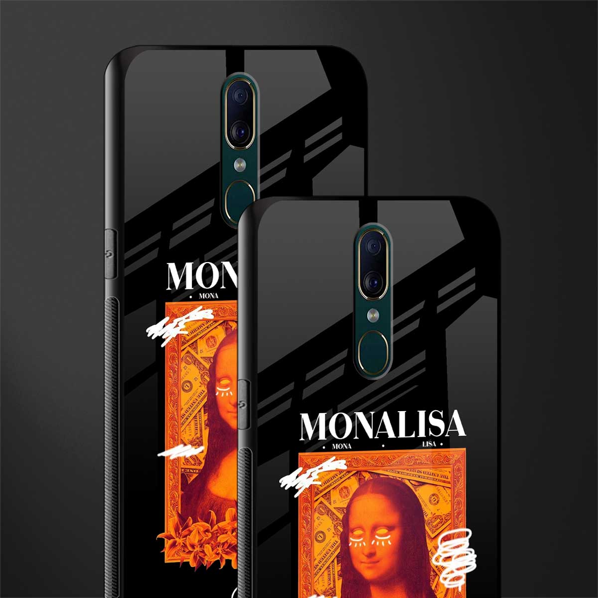 sassy mona lisa glass case for oppo a9 image-2