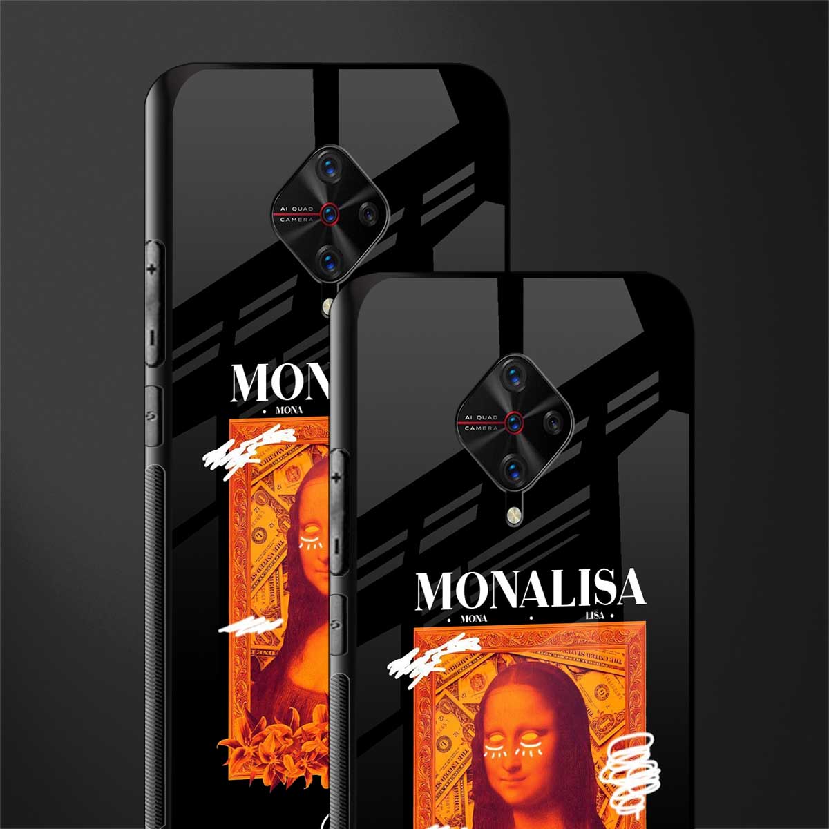 sassy mona lisa glass case for vivo s1 pro image-2