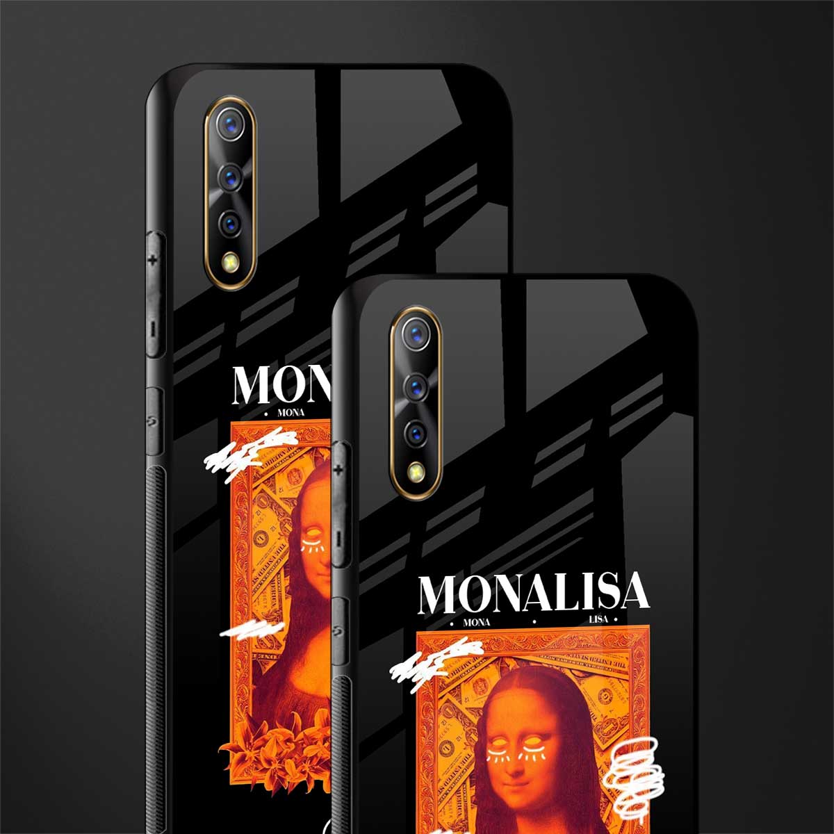 sassy mona lisa glass case for vivo s1 image-2