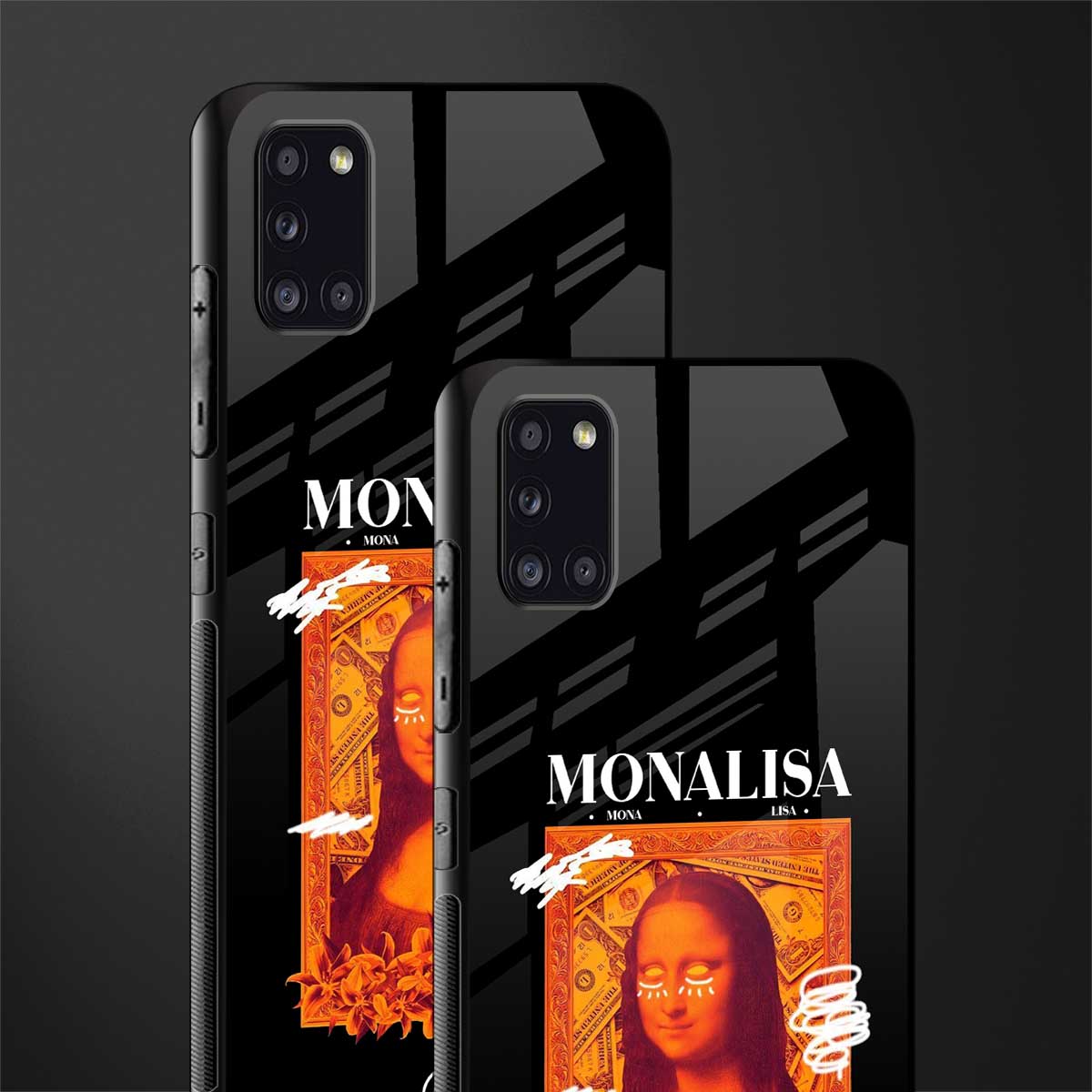 sassy mona lisa glass case for samsung galaxy a31 image-2