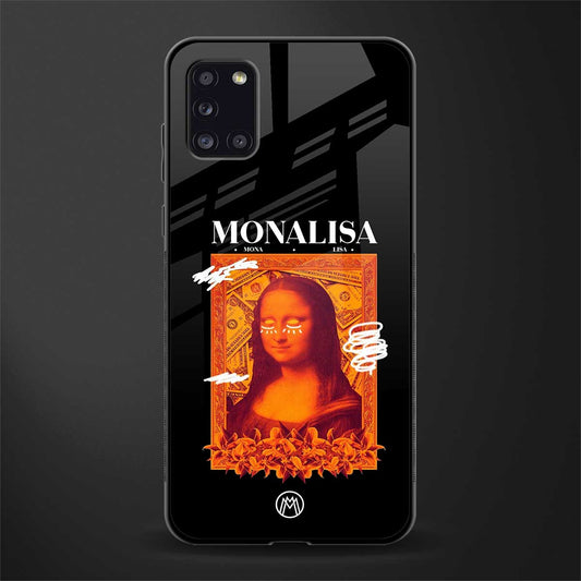 sassy mona lisa glass case for samsung galaxy a31 image
