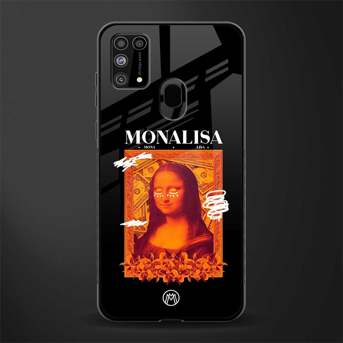 sassy mona lisa glass case for samsung galaxy m31 prime edition image