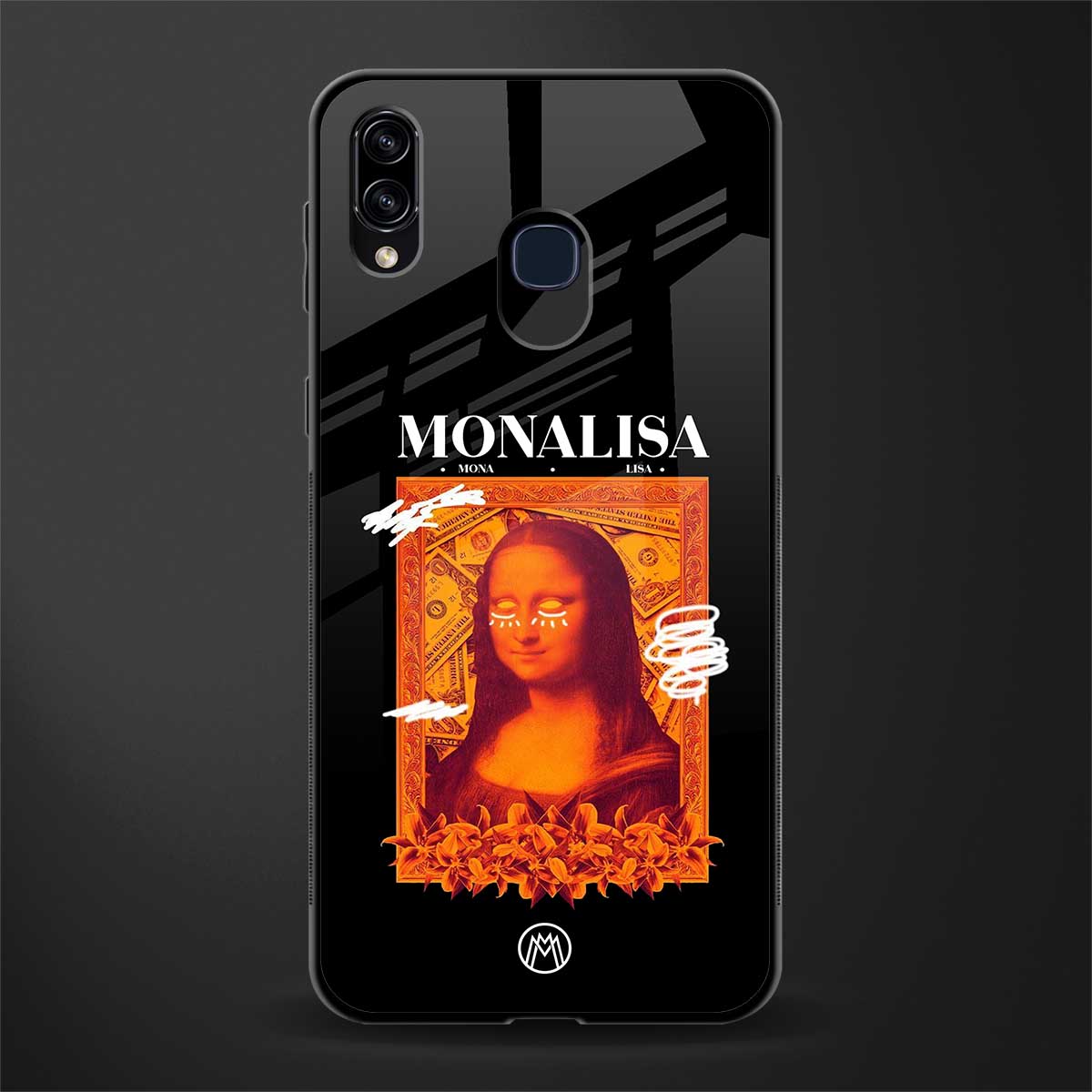 sassy mona lisa glass case for samsung galaxy a20 image