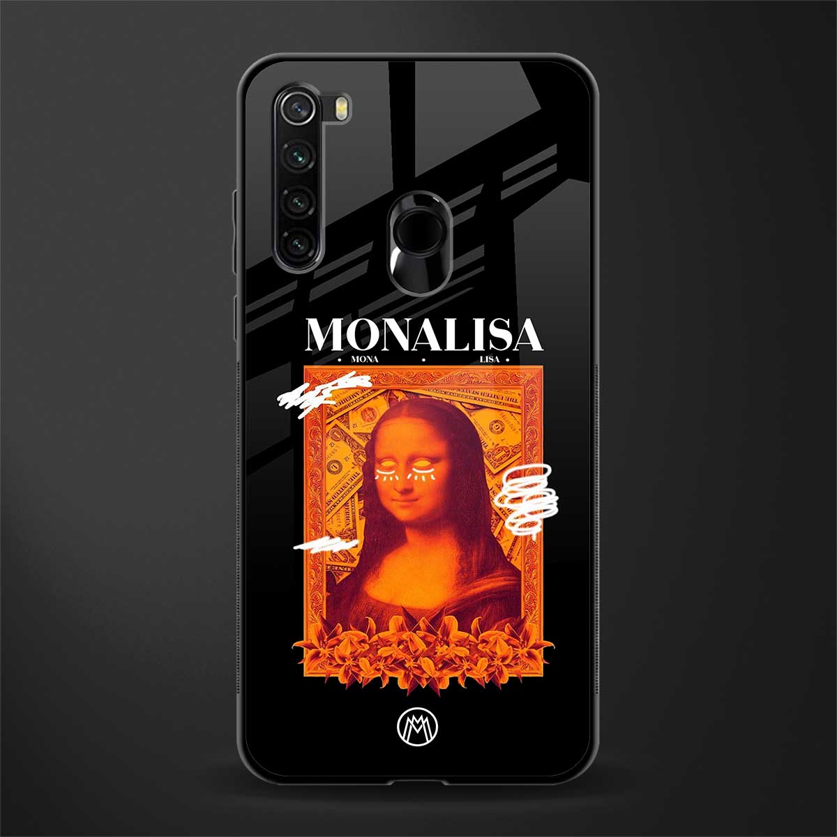 sassy mona lisa glass case for redmi note 8 image