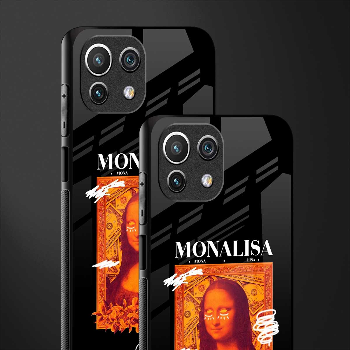 sassy mona lisa glass case for mi 11 lite image-2