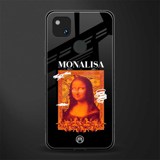 sassy mona lisa back phone cover | glass case for google pixel 4a 4g