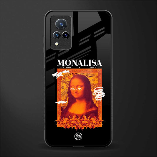 sassy mona lisa glass case for vivo v21 5g image