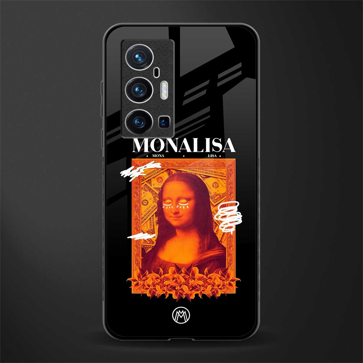 sassy mona lisa glass case for vivo x70 pro plus image