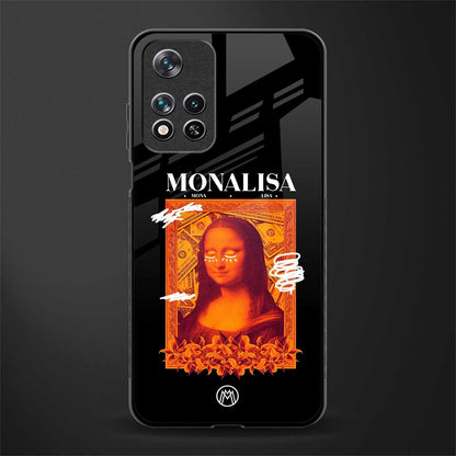 sassy mona lisa glass case for poco m4 pro 5g image