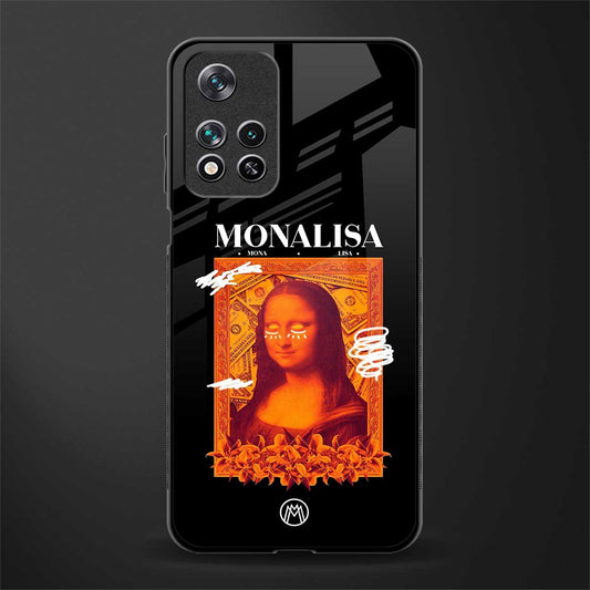 sassy mona lisa glass case for poco m4 pro 5g image