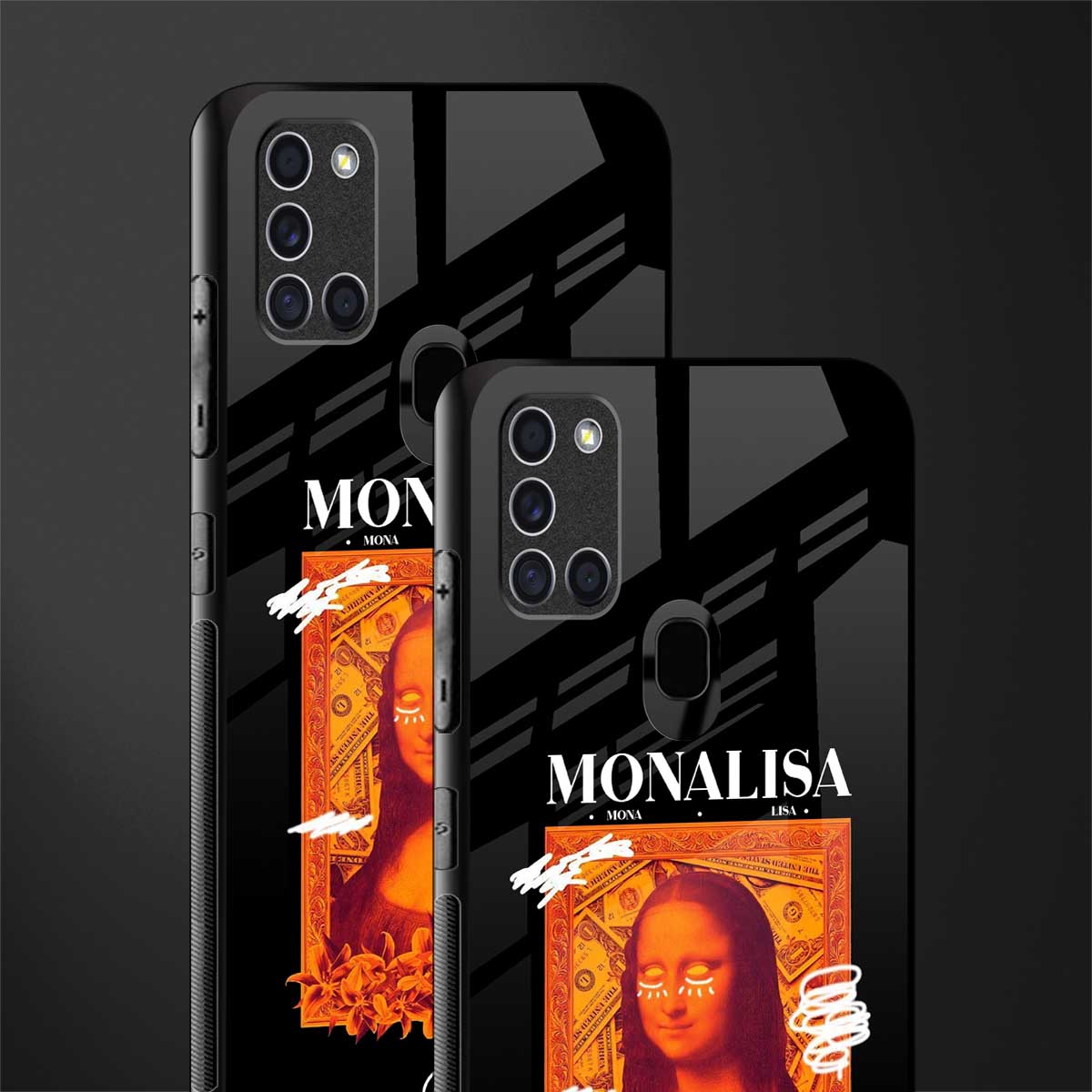 sassy mona lisa glass case for samsung galaxy a21s image-2