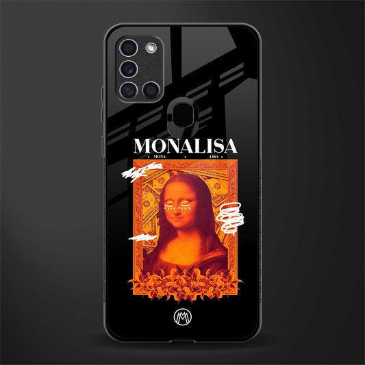 sassy mona lisa glass case for samsung galaxy a21s image