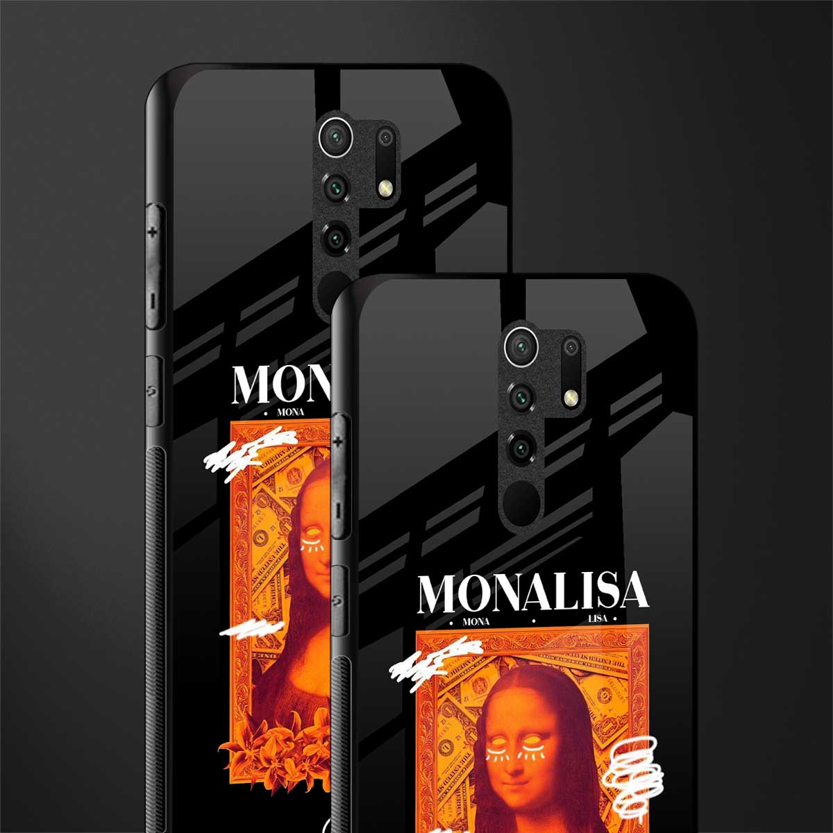sassy mona lisa glass case for redmi 9 prime image-2