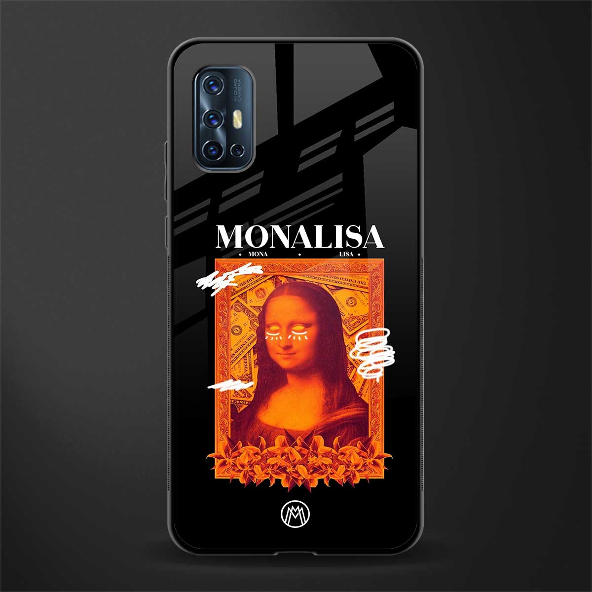 sassy mona lisa glass case for vivo v17 image