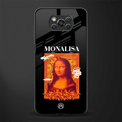 sassy mona lisa glass case for poco x3 pro image