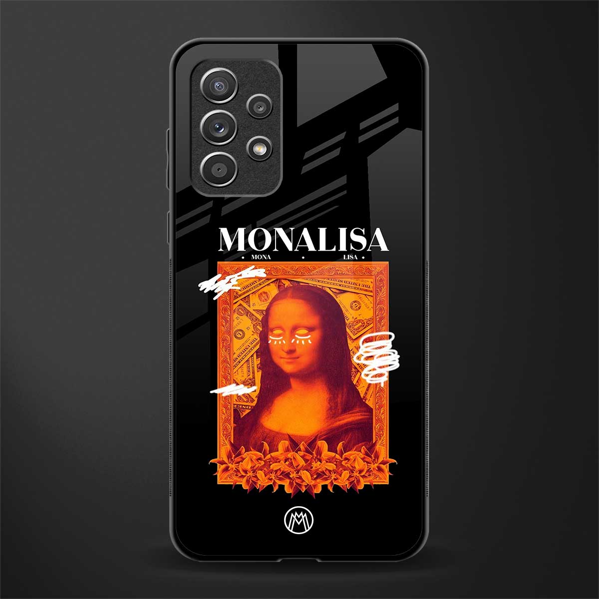 sassy mona lisa glass case for samsung galaxy a52 image