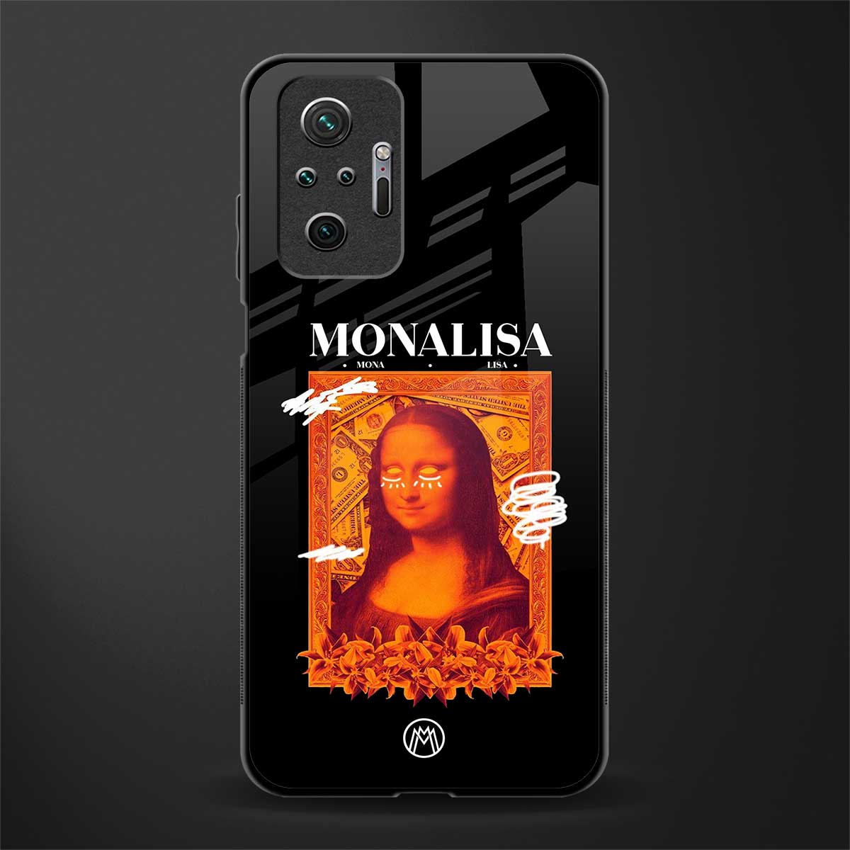 sassy mona lisa glass case for redmi note 10 pro image