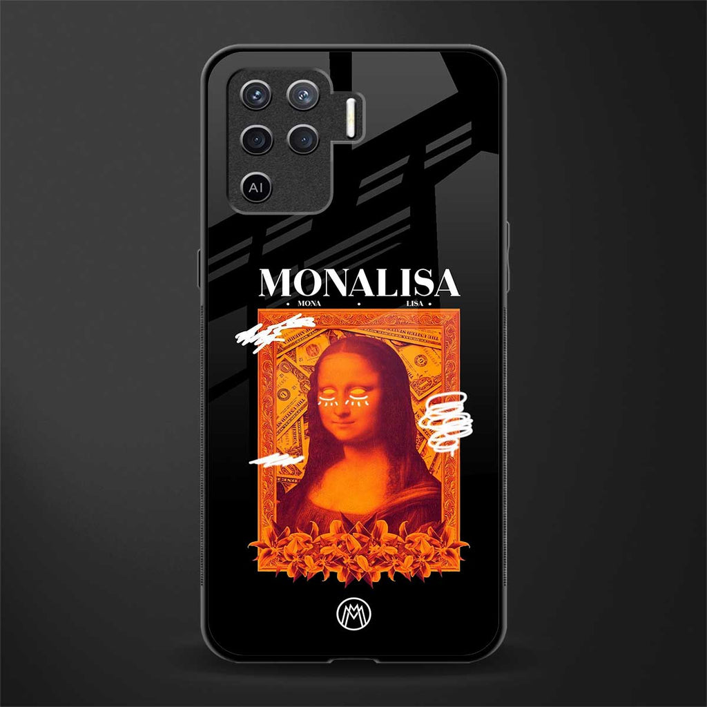 sassy mona lisa glass case for oppo f19 pro image