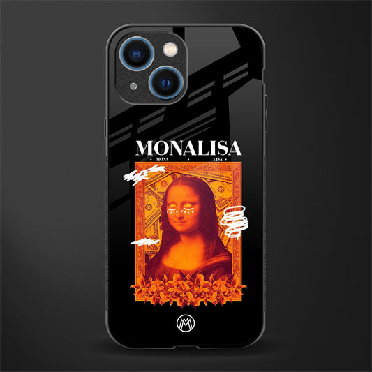 sassy mona lisa glass case for iphone 13 mini image