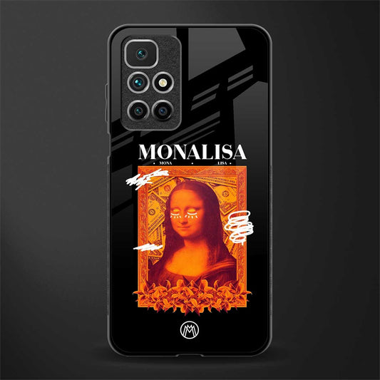 sassy mona lisa glass case for redmi 10 prime image