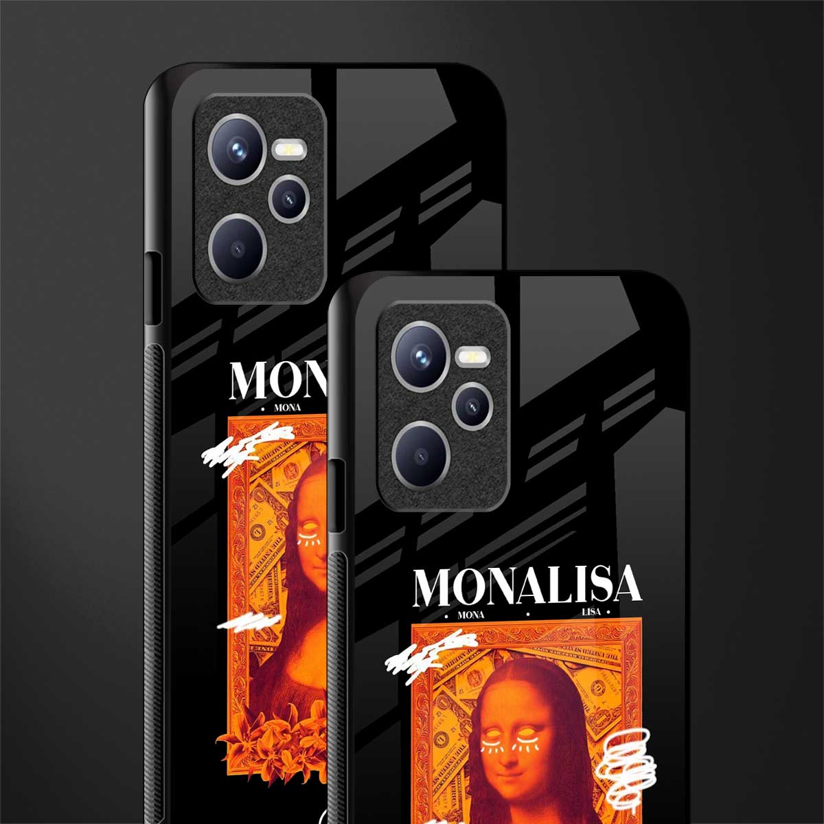 sassy mona lisa glass case for realme c35 image-2