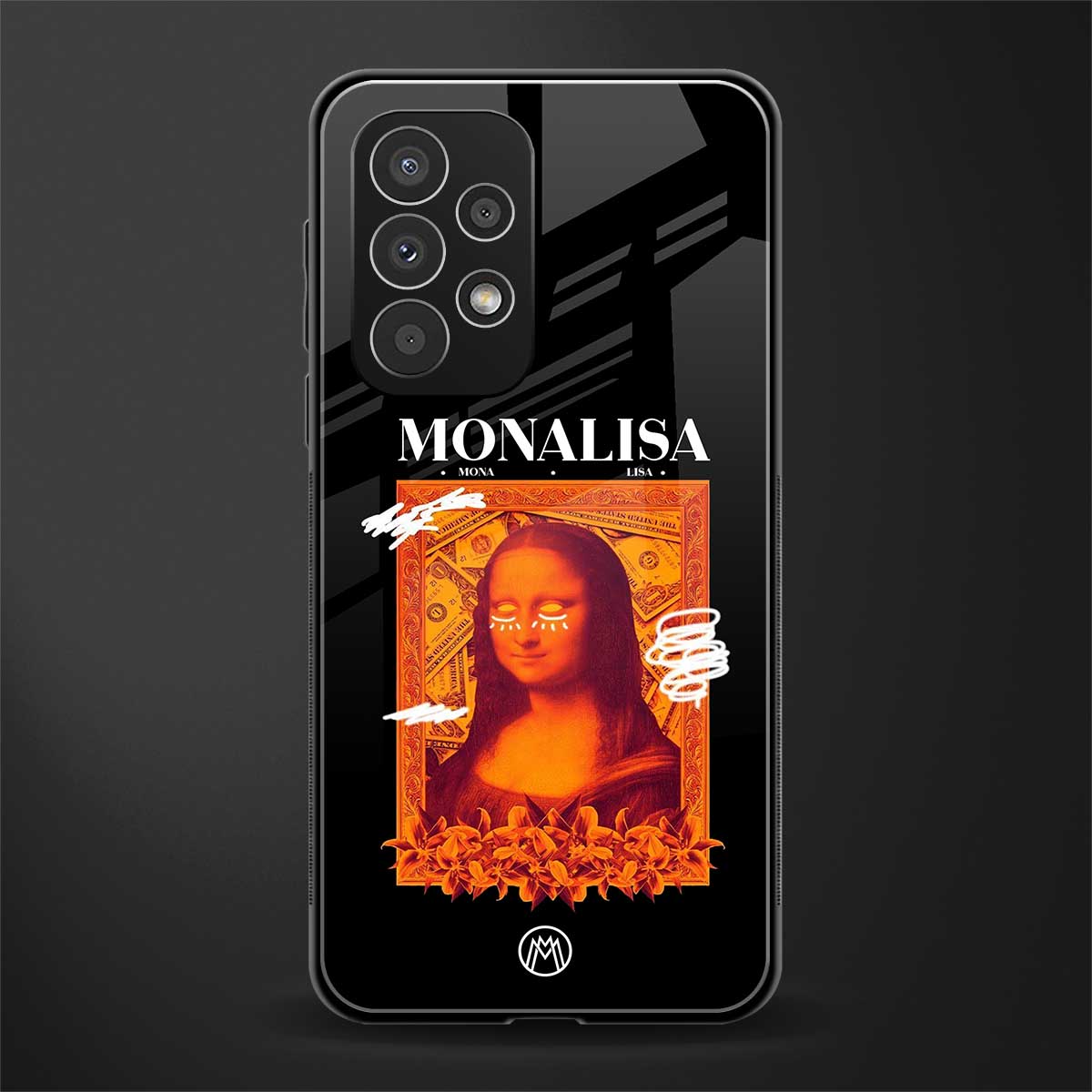 sassy mona lisa back phone cover | glass case for samsung galaxy a23