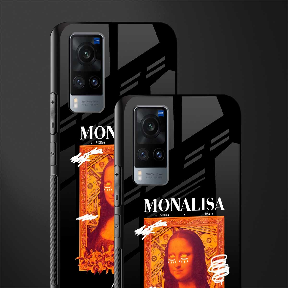 sassy mona lisa glass case for vivo x60 image-2