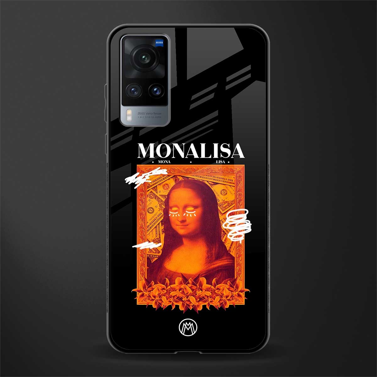 sassy mona lisa glass case for vivo x60 image
