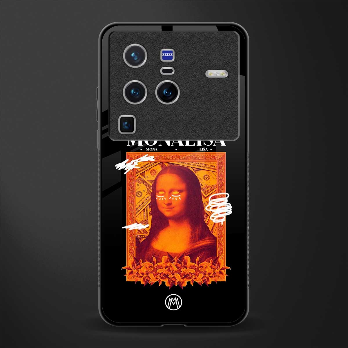 sassy mona lisa glass case for vivo x80 pro 5g image