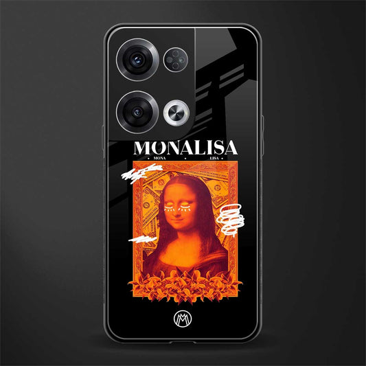 sassy mona lisa back phone cover | glass case for oppo reno 8 pro