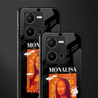 sassy mona lisa back phone cover | glass case for vivo y35 4g